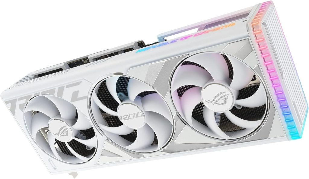 ASUS ROG Strix GeForce RTX™ 4090 White OC Edition Gaming Graphics Card (PCIe 4.0, 24GB GDDR6X, HDMI 2.1a, DisplayPort 1.4a)