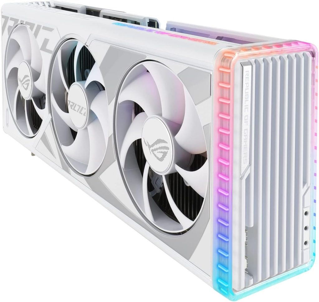ASUS ROG Strix GeForce RTX™ 4090 White OC Edition Gaming Graphics Card (PCIe 4.0, 24GB GDDR6X, HDMI 2.1a, DisplayPort 1.4a)